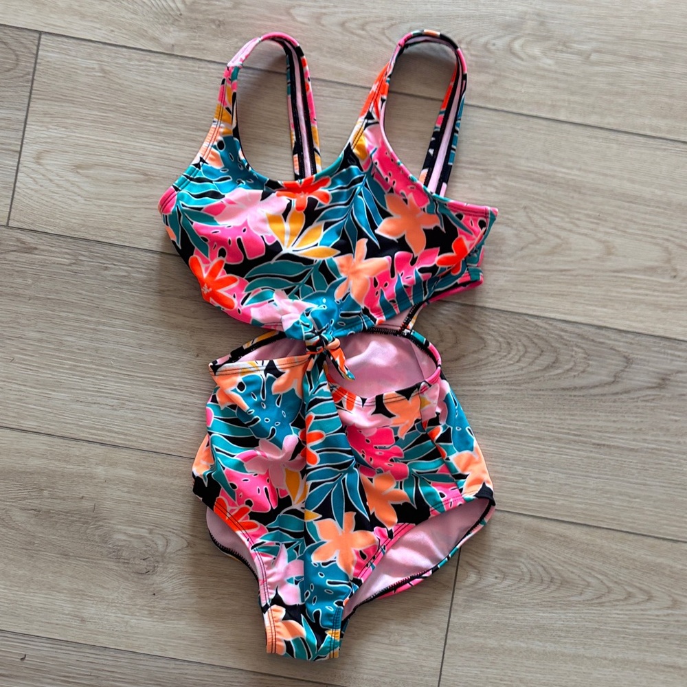 Art Class Tropical Floral Kids Bikini